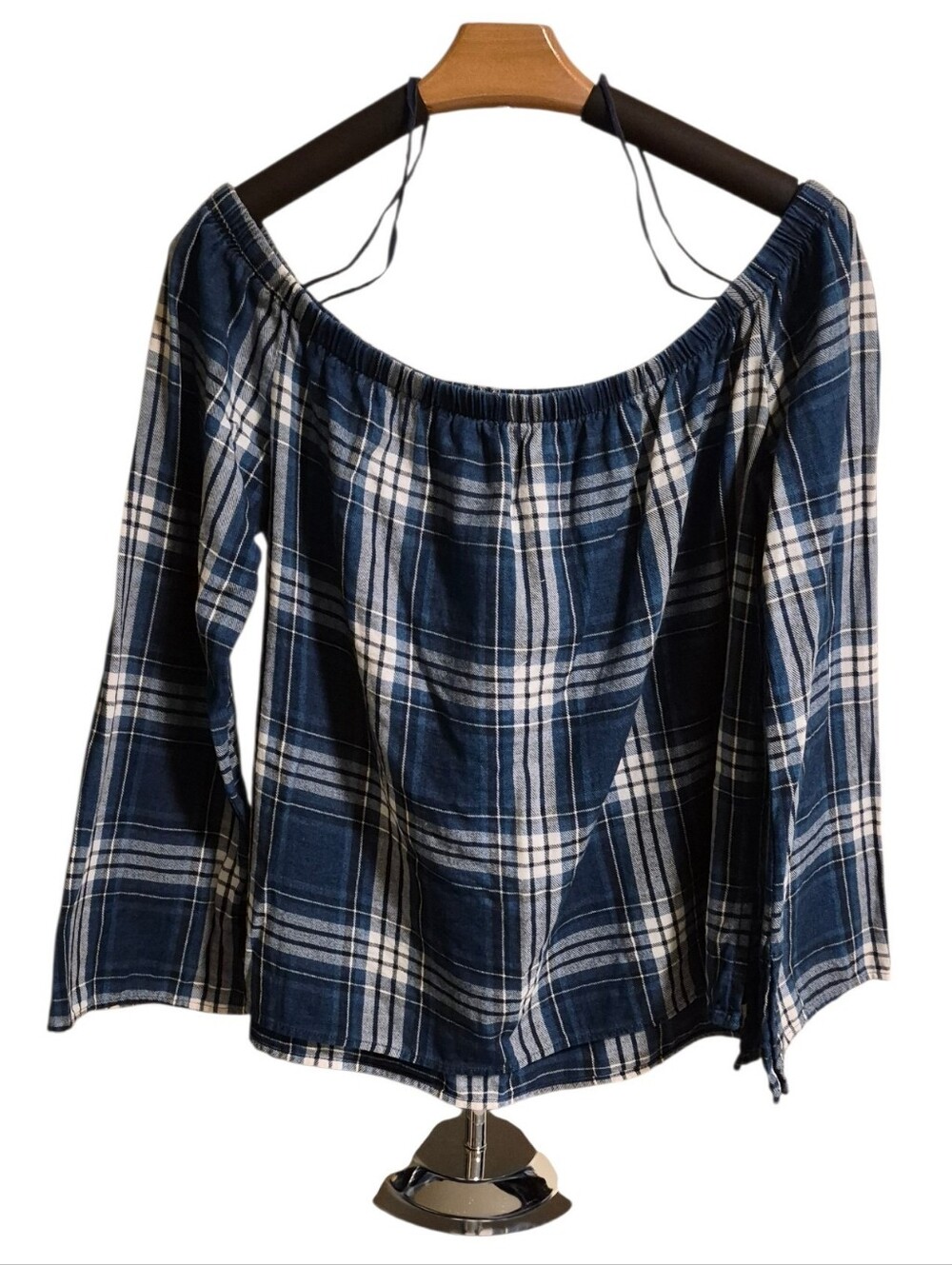 Anthropologie Cloth & Stone Plaid Blouse - Size Large